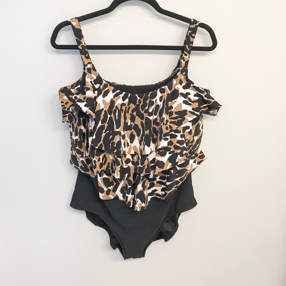 Other - Leopard Print Woman’s One Piece Swimsuit size 18W